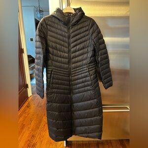 Lands' End Women's Full Length Black Puffer Coat
